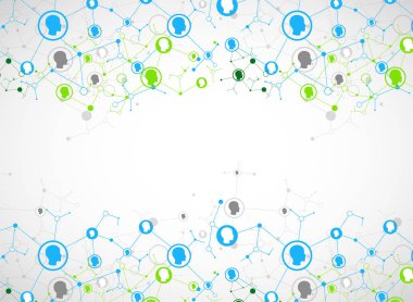 Sosyal medya arka plan vektör. Ağ kavramı. 