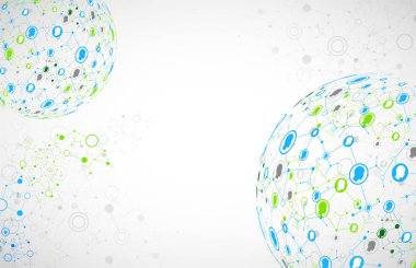 Sosyal medya arka plan vektör. Ağ kavramı. 