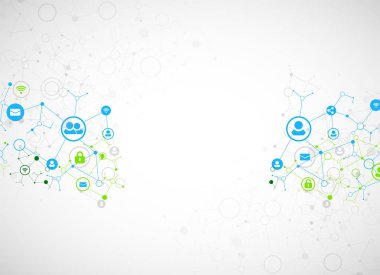 Sosyal medya arka plan vektör. Ağ kavramı.