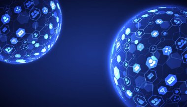 Sosyal medya arka plan vektör. Ağ kavramı. 