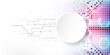 Teknolojik arka plan öğeleri ile. Teknoloji zemin. Vektör