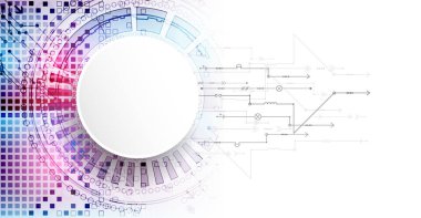 Teknolojik arka plan öğeleri ile. Teknoloji zemin. Vektör