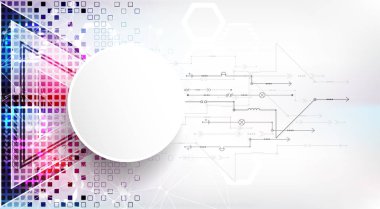 Teknolojik arka plan öğeleri ile. Teknoloji zemin. Vektör