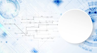 Teknolojik arka plan öğeleri ile. Teknoloji zemin. Vektör