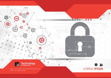 Koruma konsepti. Koruma mekanizması, sistem gizliliği. Vektör illüstrasyonu