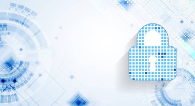 Koruma konsepti. Koruma mekanizması, sistem gizliliği. Vektör illüstrasyonu