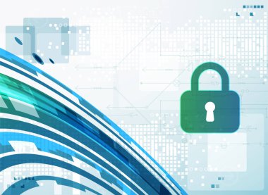 Koruma konsepti. Koruma mekanizması, sistem gizliliği. Vektör illüstrasyonu