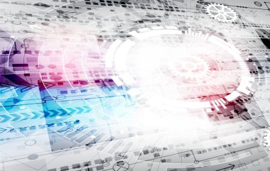 Soyut renk dijital iletişim teknolojisi arka planı. Vektör illüstrasyonu