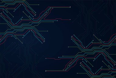 Soyut teknoloji devre kartı. İletişim konsepti