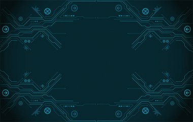 Soyut teknoloji devre kartı. İletişim konsepti