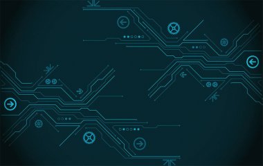 Soyut teknoloji devre kartı. İletişim konsepti