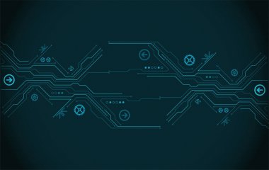 Soyut teknoloji devre kartı. İletişim konsepti