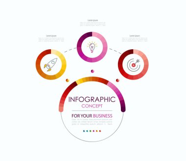 Vektör Infographic şablonu. İş kavramı ile seçme hakkı. Vektör çizim.