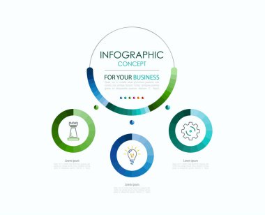 Vektör Infographic şablonu. İş kavramı ile seçme hakkı. Vektör çizim.