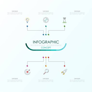 Vektör Infographic şablonu. İş kavramı ile seçme hakkı. Vektör çizim.