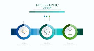 Vektör Infographic şablonu. İş kavramı ile seçme hakkı. Vektör çizim.