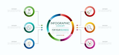 Vektör Infographic şablonu. İş kavramı ile seçme hakkı. Vektör çizim.