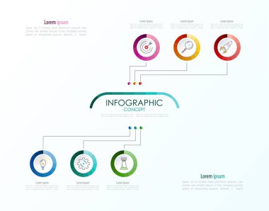 Vektör Infographic şablonu. İş kavramı ile seçme hakkı. Vektör çizim.