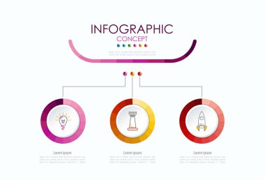 Vektör Infographic şablonu. İş kavramı ile seçme hakkı. Vektör çizim.
