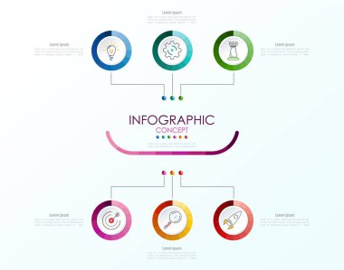Vektör Infographic şablonu. İş kavramı ile seçme hakkı. Vektör çizim.