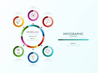 Vektör Infographic şablonu. İş kavramı ile seçme hakkı. Vektör çizim.