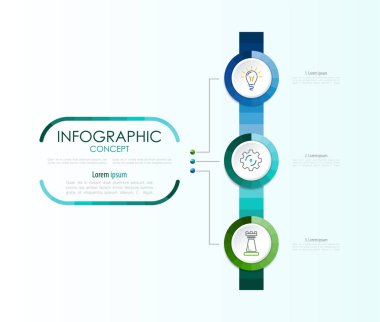 Vektör Infographic şablonu. İş kavramı ile seçme hakkı. Vektör çizim.