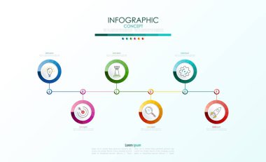 Vektör Infographic şablonu. İş kavramı ile seçme hakkı. Vektör çizim.