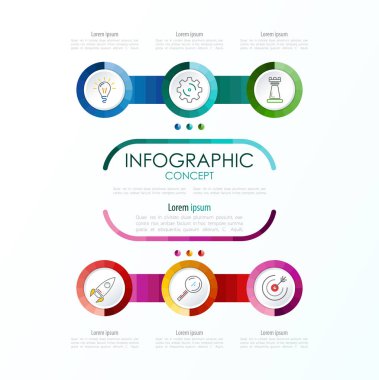 Vektör Infographic şablonu. İş kavramı ile seçme hakkı. Vektör çizim.
