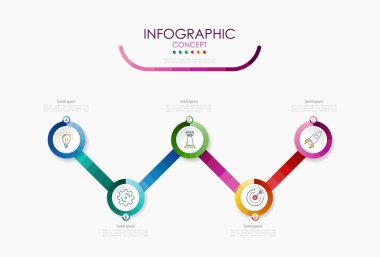 Vektör Infographic şablonu. İş kavramı ile seçme hakkı. Vektör çizim.
