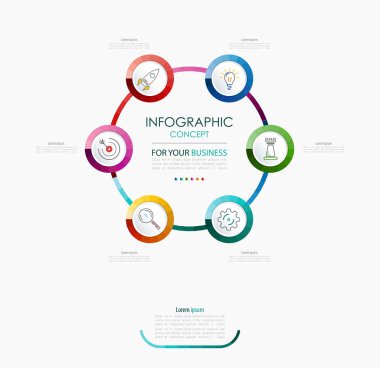 Vektör Infographic şablonu. İş kavramı ile seçme hakkı. Vektör çizim.