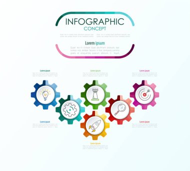 Vektör Infographic şablonu. İş kavramı ile seçme hakkı. Vektör çizim.