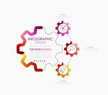 Vektör Infographic şablonu. İş kavramı ile seçme hakkı. Vektör çizim.