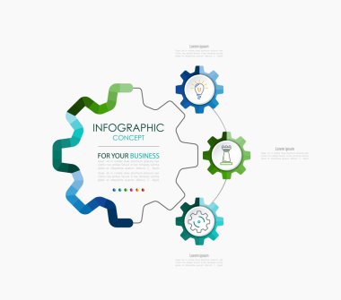 Vektör Infographic şablonu. İş kavramı ile seçme hakkı. Vektör çizim.