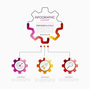 Vektör Infographic şablonu. İş kavramı ile seçme hakkı. Vektör çizim.