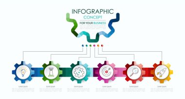 Vektör Infographic şablonu. İş kavramı ile seçme hakkı. Vektör çizim.