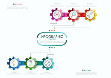 Vektör Infographic şablonu. İş kavramı ile seçme hakkı. Vektör çizim.