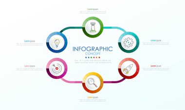 Vektör Infographic şablonu. İş kavramı ile seçme hakkı. Vektör çizim.