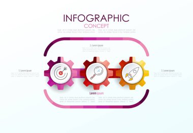 Vektör Infographic şablonu. İş kavramı ile seçme hakkı. Vektör çizim.