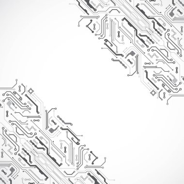 Vektör çizimi, yüksek teknoloji dijital teknoloji ve mühendislik teması