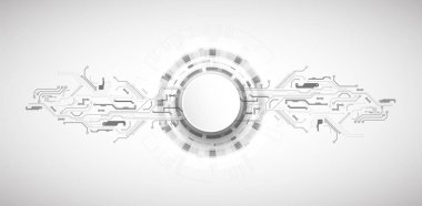 Vektör çizimi, yüksek teknoloji dijital teknoloji ve mühendislik teması