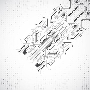 Vektör çizimi, yüksek teknoloji dijital teknoloji ve mühendislik teması