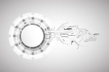 Vektör çizimi, yüksek teknoloji dijital teknoloji ve mühendislik teması