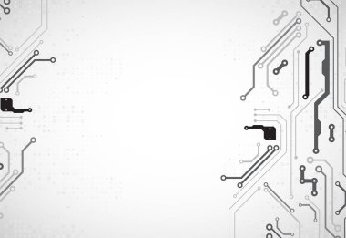 Vektör çizimi, yüksek teknoloji dijital teknoloji ve mühendislik teması