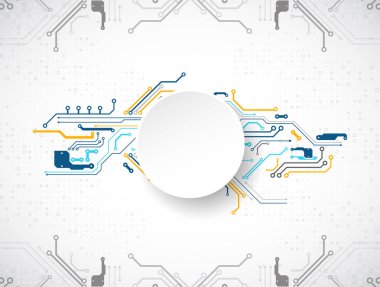 Vektör çizimi, yüksek teknoloji dijital teknoloji ve mühendislik teması