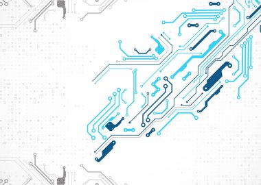 Vektör çizimi, yüksek teknoloji dijital teknoloji ve mühendislik teması