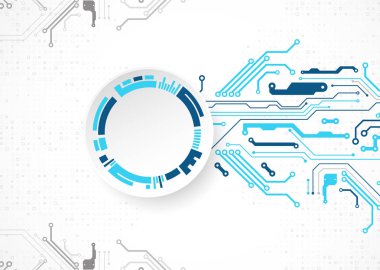 Vektör çizimi, yüksek teknoloji dijital teknoloji ve mühendislik teması