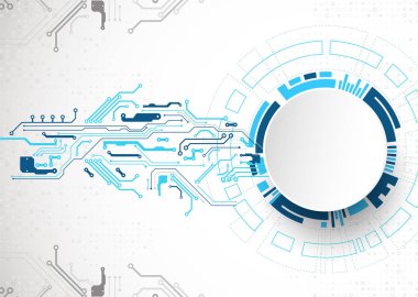 Vektör çizimi, yüksek teknoloji dijital teknoloji ve mühendislik teması