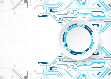 Vektör çizimi, yüksek teknoloji dijital teknoloji ve mühendislik teması
