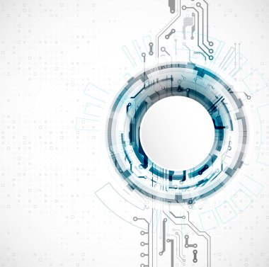 Vektör çizimi, yüksek teknoloji dijital teknoloji ve mühendislik teması
