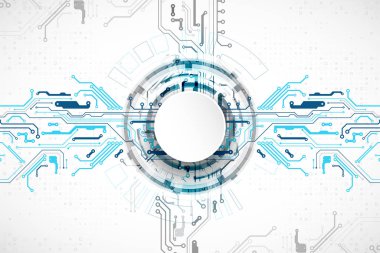 Vektör çizimi, yüksek teknoloji dijital teknoloji ve mühendislik teması